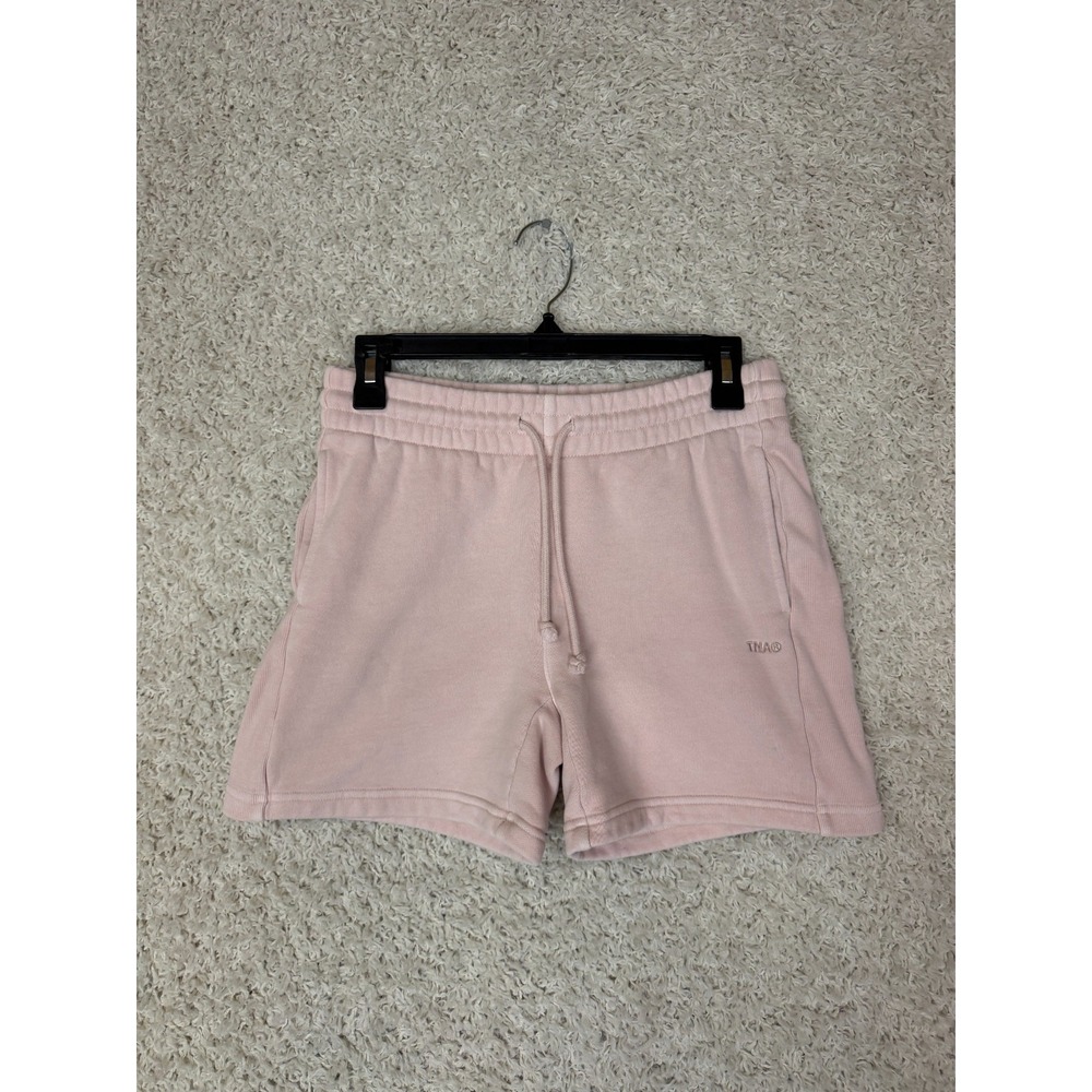 TNA Cozy Boyfriend Fit Fleece Shorts Womens XS Pink Pockets Lounge Athleisure